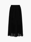 Pleated Solid Skirt Black 73DZ6
