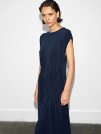 Samira Jersey Gathered Maxi Dress Navy