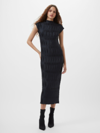 Moira Pleated Dress Navy 71YHT