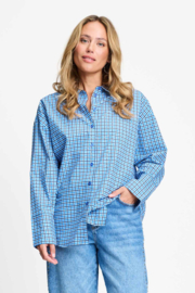 Blouse Beau Check Sapphire Blue