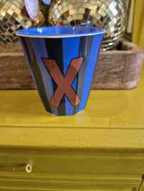Medium Alphabet Cup X (b) Stripes