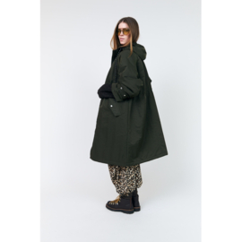 Shea Coat Long Dark Green