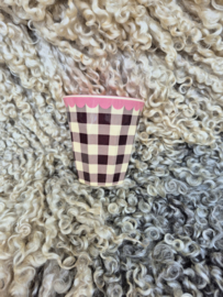 Melamine Cup Medium Check Print