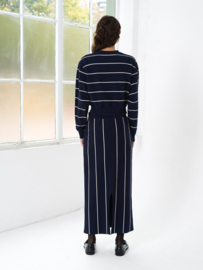 Sunday Sweat Striped Top Navy/Porcelain Stripe