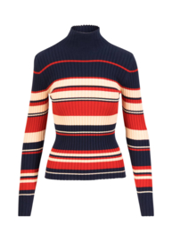 Turtleneck Jumper Jazz and Chill Out Vintage  Varsity Stripe