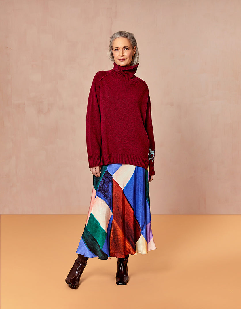Saar Woven Skirt Mazarine Blue