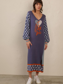 LAATSTE Zoe V-Neck Knitted Dress COSMIC MAAT S