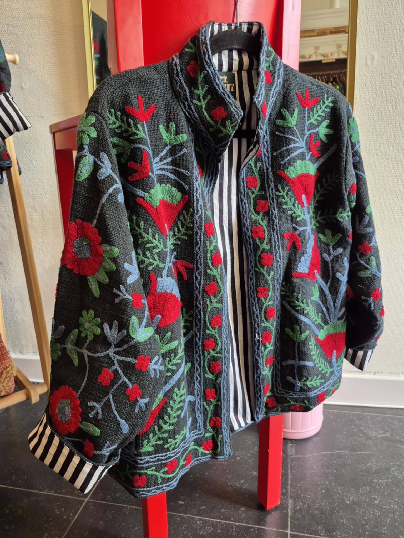 Jasje DarkGrey/Red Cotton