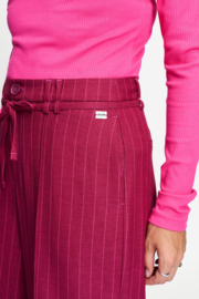 Pants Jess Striped Burgundy Red