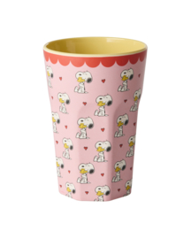 Melamine Cup with Pink Snoopy Print Tall