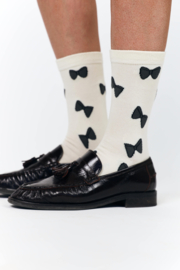 Bow Socks Creme