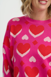 Andi Jumper Pink Geo Hearts
