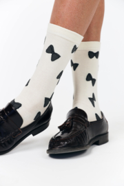 Bow Socks Creme