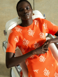 Imelda Ditsy Floral Tee Paradise Orange/Porcelain