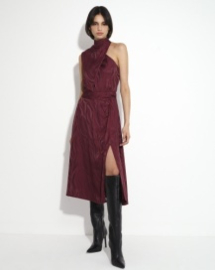 Aba Satin Dress Chocolate Truffle 71VOI