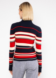 Turtleneck Jumper Jazz and Chill Out Vintage  Varsity Stripe