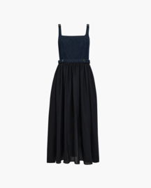 Leighton Denim Midi Dress Black Blue
