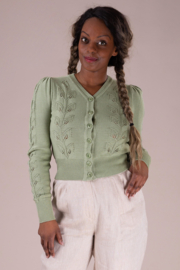 LAATSTE The Susie Q Cardigan Pale Sage Green MAAT 34/36