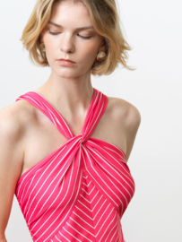 Clarisa Stripe Damasco Dress