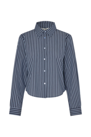 Marina Cropped Shirt Dark Blue