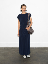 Samira Jersey Gathered Maxi Dress Navy