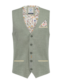 Waistcoat Pique Sage Green 28.131.313