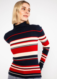Turtleneck Jumper Jazz and Chill Out Vintage  Varsity Stripe