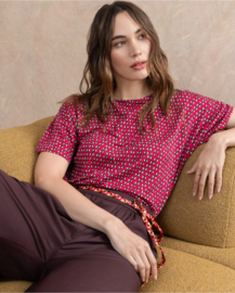 Printed Loose-fitting stretchy Tee 525RYON014