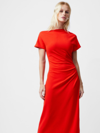 Valetta Off Shoulder Midi Dress Scarlet Red 71YDO