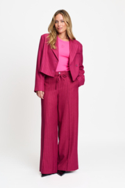 Blazer Rowan Striped Burgundy Red