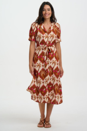 Penelope Midi Shirt Dress Palm Waves