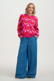 Andi Jumper Pink Geo Hearts