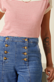 Melody Sailor Culotte Stone Denim