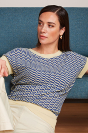 LAATSTE Boatneck Top Tide Bluing 09655-490 MAAT M