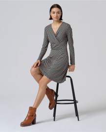 Short Elastic Crossover Dress Bottle Green 555OMFO01712
