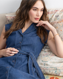 LAATSTE Denim Midi Shirt Dress Blue 525RIXA721 MAAT M