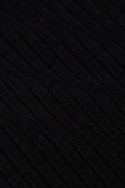 Rollneck Top Uni Rib Black