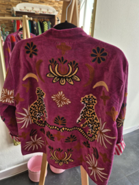 LAATSTE Jasje Leo Velvet Purple Red Front