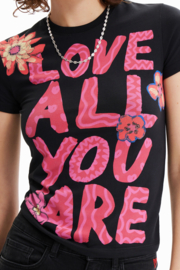 LAATSTE T-Shirt Love All You Are Black 23SWTKAV MAAT XL