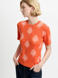 Imelda Ditsy Floral Tee Paradise Orange/Porcelain