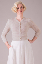 LAATSTE The Topnotch Teatime Cardi Linen MAAT 38/40