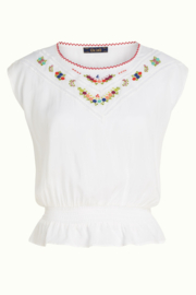 Selly Top Citrine Embroidery Cream 08918