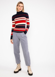 Turtleneck Jumper Jazz and Chill Out Vintage  Varsity Stripe