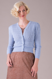 The Topnotch Teatime Cardi Forget-Me-Not