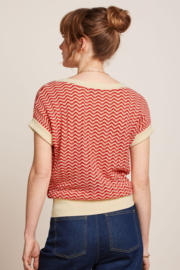 Boatneck Top Tide Fire Red 09655-653