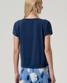 LAATSTE Sleeveless V-Neck T-Shirt Navy Blue MAAT XL