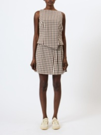 Lexi Suiting Asymmetric Top Espresso Brown