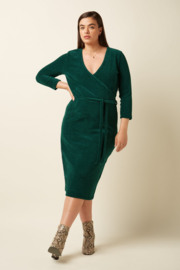 Anja Dress Rina Rib Dragonfly Green