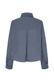 Marina Cropped Shirt Dark Blue