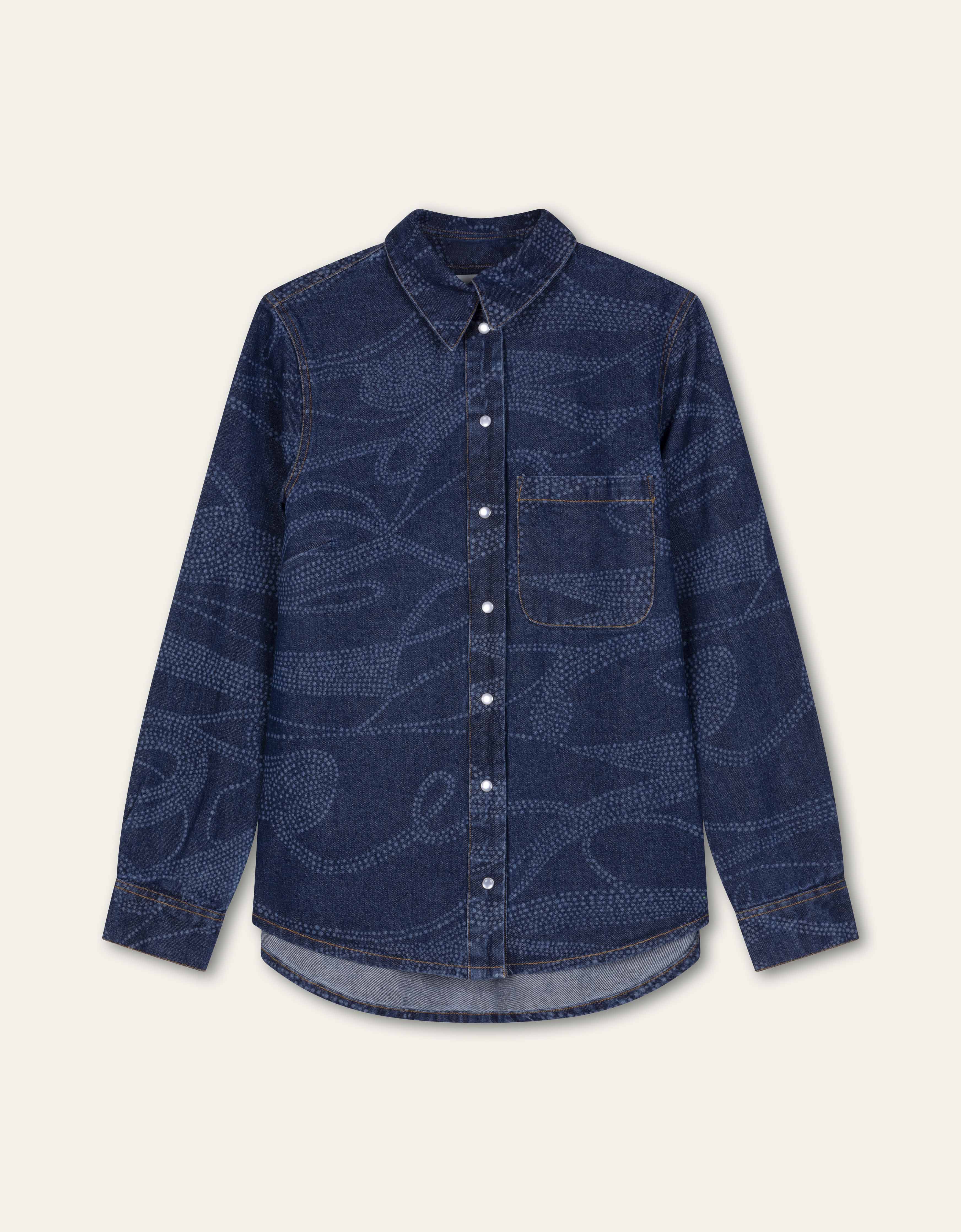 Bea Woven Blouse Blue Indigo